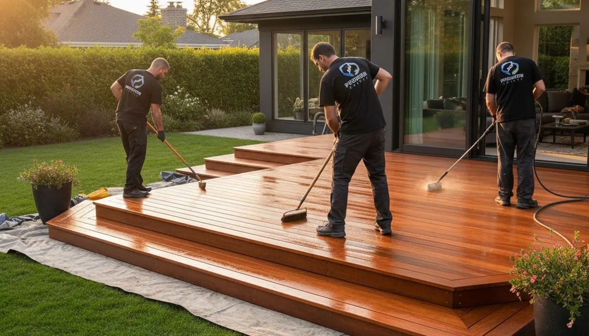 Professional deck staining in Redding, CA for sun protection and wood preservation