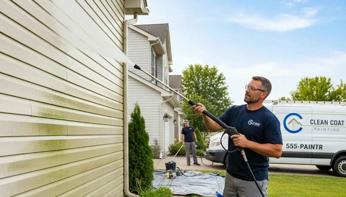 Vinyl siding pressure cleaning in Redding, CA to remove dirt, mildew, and buildup