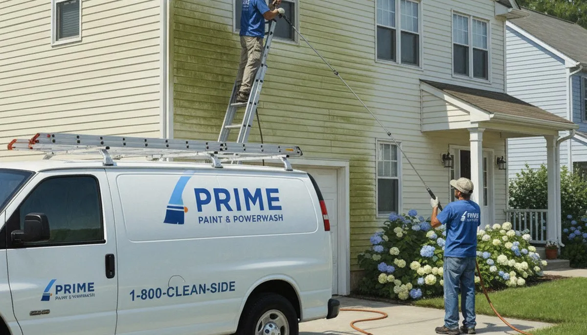 Vinyl siding pressure cleaning in Redding, CA by Redding Paint Pros for curb appeal and protection